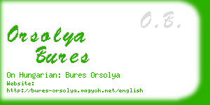 orsolya bures business card